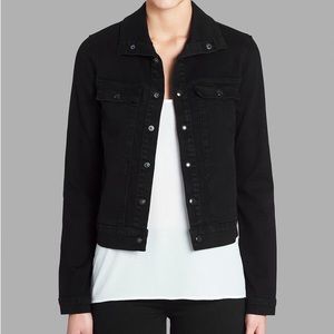 Frame Denim Le Cropped Jacket in Black in XS